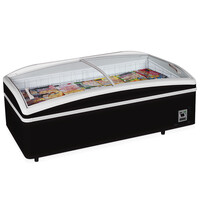 Tefcold Supermarkt Vrieskist | SHALLOW | Kop-Element | 540L | Zwart | -18°C/-24°C | Statisch | Schuifdeksels | 1990x920x790(h)mm 