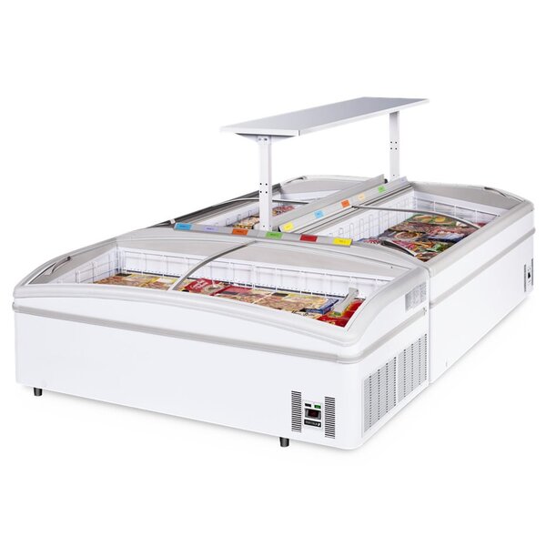 Supermarkt Koel-/Vrieskist | SHALLOW | Kop-Element | 540L | Wit | -18°C/-24°C & -1°C/+15°C | Statisch | Schuifdeksels | 1990x920x790(h)mm