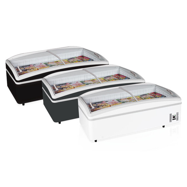 Supermarkt Koel-/Vrieskist | SHALLOW | Kop-Element | 540L | Grijs | -18°C/-24°C & -1°C/+15°C | Statisch | Schuifdeksels | 1990x920x790(h)mm