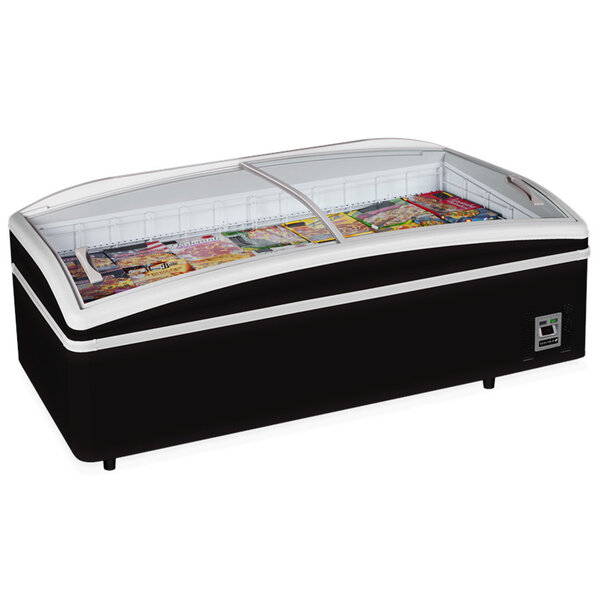 Supermarkt Koel-/Vrieskist | SHALLOW | Kop-Element | 540L | Zwart | -18°C/-24°C & -1°C/+15°C | Statisch | Schuifdeksels | 1990x920x790(h)mm