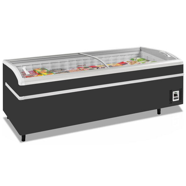 Supermarkt Koel-/Vrieskist | SHALLOW | 1030L | Grijs | -18°C/-24°C & -1°C/+15°C | Statisch | Schuifdeksels | 2500x920x790(h)mm