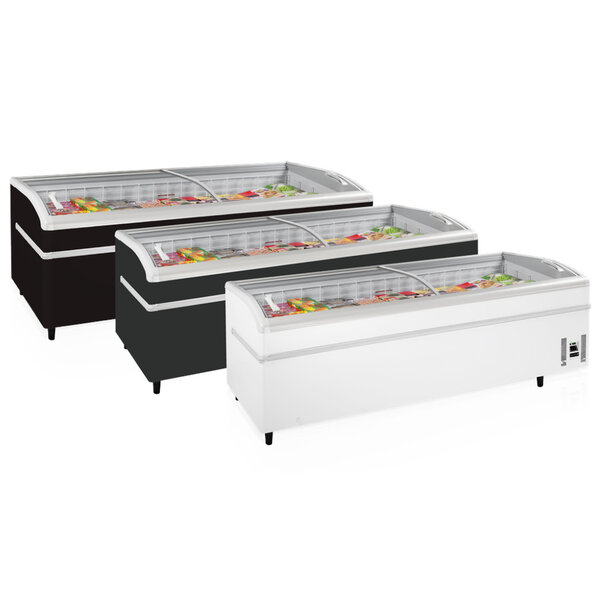 Supermarkt Koel-/Vrieskist | SHALLOW | 1030L | Zwart | -18°C/-24°C & -1°C/+15°C | Statisch | Schuifdeksels | 2500x920x790(h)mm