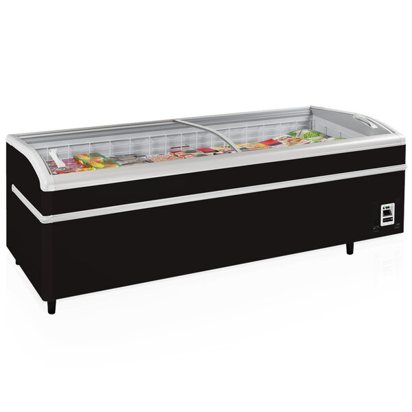 Supermarkt Koel-/Vrieskist | SHALLOW | 1030L | Zwart | -18°C/-24°C & -1°C/+15°C | Statisch | Schuifdeksels | 2500x920x790(h)mm