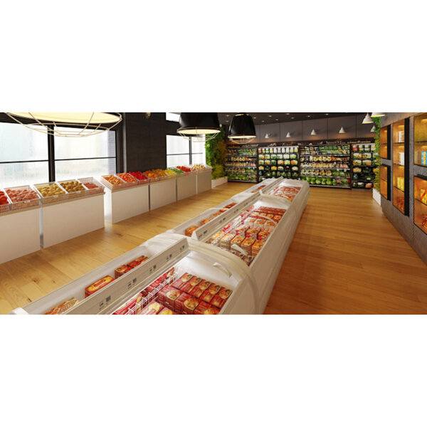 Koel-/Vrieseiland | TWIN | 1697L | Wit | -18°C/-24°C & -1°C/+15°C | Statisch | Schuifdeksels | 2150x1465x930(h)mm