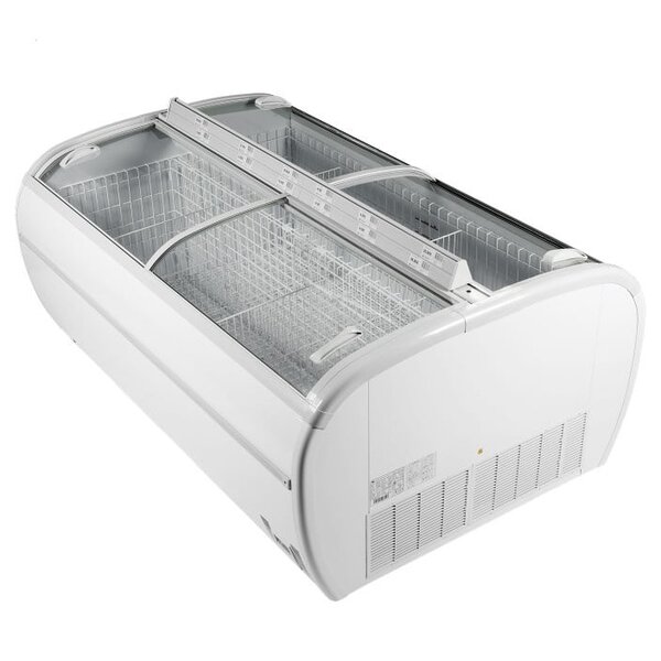 Koel-/Vrieseiland | TWIN | 1697L | Grijs | -18°C/-24°C & -1°C/+15°C | Statisch | Schuifdeksels | 2150x1465x930(h)mm