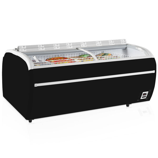 Koel-/Vrieseiland | TWIN | 1697L | Zwart | -18°C/-24°C & -1°C/+15°C | Statisch | Schuifdeksels | 2150x1465x930(h)mm