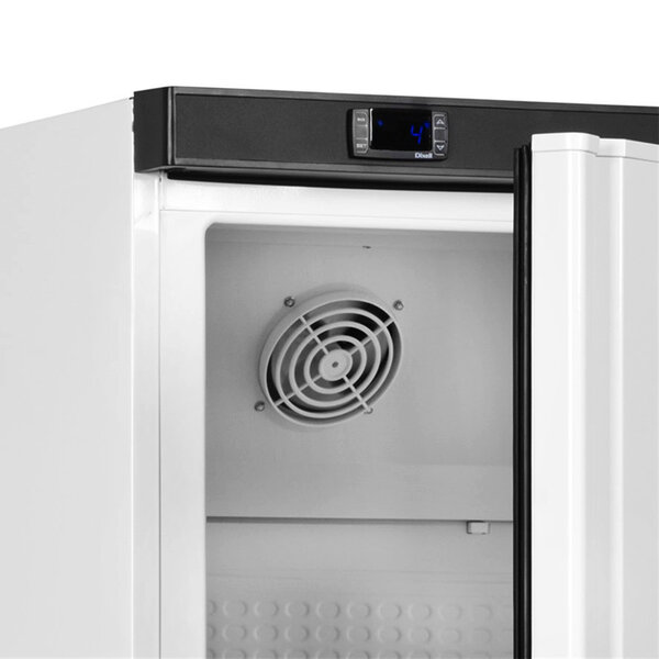 Koelkast | SERIE U | Energiezuinig | 130L | Wit/Zwart | +2°C/+10°C | Statisch + Ventilator | Wielen | 600x585x855(h)mm