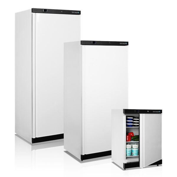 Koelkast | SERIE U | Energiezuinig | 130L | Wit/Zwart | +2°C/+10°C | Statisch + Ventilator | Wielen | 600x585x855(h)mm