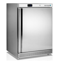 Tefcold Koelkast | Energiezuinig | 130L | RVS | +2°C/+10°C | Geventileerd | 0.11kW | Wielen | 600x585x855(h)mm