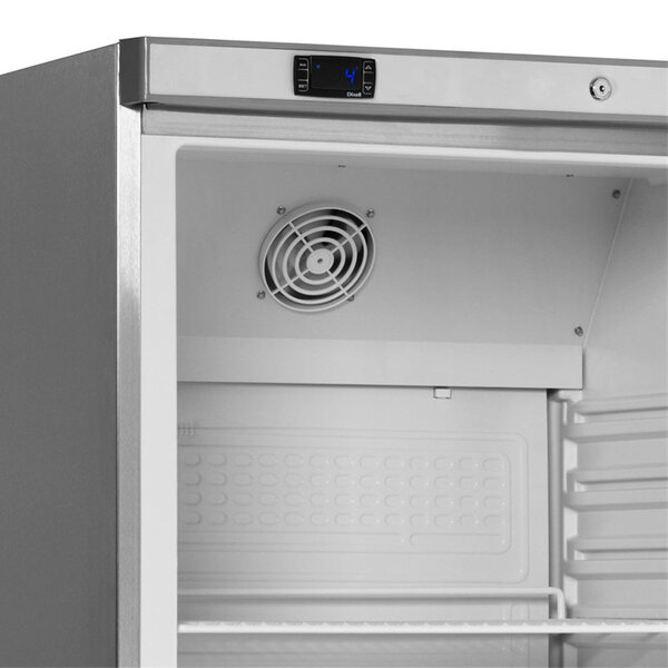 Koelkast | SERIE U | Energiezuinig | 130L | RVS | +2°C/+10°C | Statisch + Ventilator | Wielen | 600x585x855(h)mm