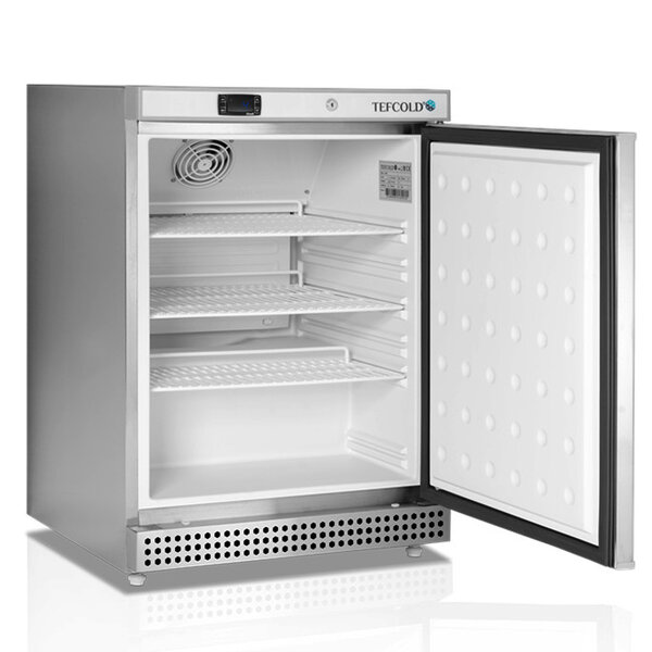 Koelkast | SERIE U | Energiezuinig | 130L | RVS | +2°C/+10°C | Statisch + Ventilator | Wielen | 600x585x855(h)mm