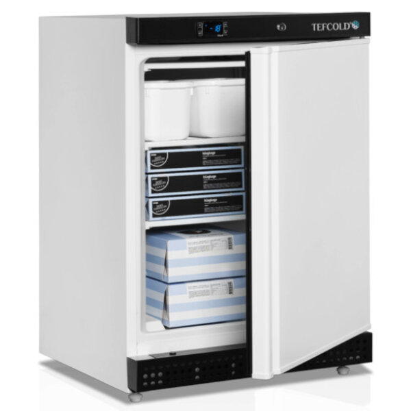 Vrieskast | SERIE U | 200L | Wit/Zwart | -10°C/-24°C | Statisch | Wielen | 600x585x855(h)mm