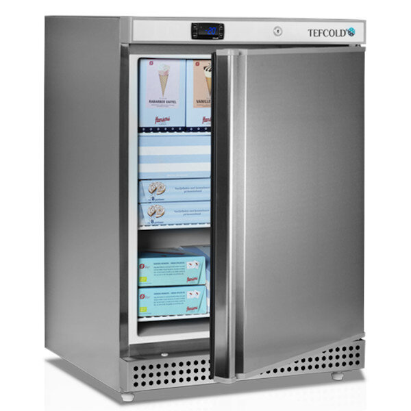 Vrieskast | SERIE U | Energiezuinig | 200L | RVS | -10°C/-24°C | Geforceerd | Wielen | 600x600x850(h)mm