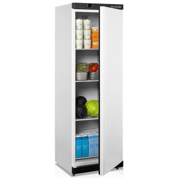 Koelkast | SERIE U | 374L | Wit/Zwart | +2°C/+10°C | Statisch + Ventilator | Wielen | 600x585x1855(h)mm
