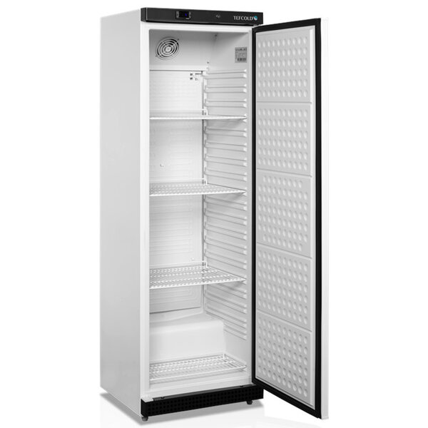 Koelkast | SERIE U | 374L | Wit/Zwart | +2°C/+10°C | Statisch + Ventilator | Wielen | 600x585x1855(h)mm