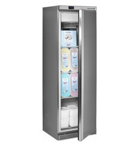Tefcold Vrieskast | SERIE U | 400L | RVS | -10°C/-24°C | Geforceerd | Wielen | 600x585x1855(h)mm 