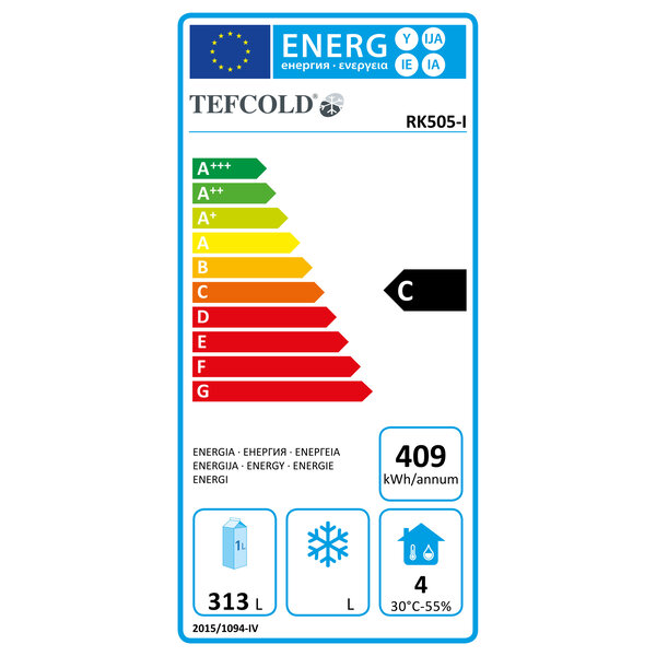 Koelkast | 466L | RVS | -2°C/+8°C | Geforceerd | 0.26kW | Wielen (Geremd) | 680x700x2010(h)mm