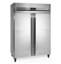 Tefcold Vrieskast | 976L | RVS | -18°C/-24°C | Geforceerd | 0.74kW | Wielen (Geremd) | 1340x700x2010(h)mm 