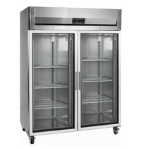 Tefcold Koelkast | 1410L (2/1 GN) | RVS | +2°C/+10°C | Geforceerd | 0.32kW | Wielen (Geremd) | 1480x850x2010(h)mm 