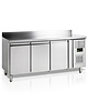Tefcold Koelwerkbank | G-LINE | 417L | 3 Deuren (1/1 GN) | -2°C/+10°C | Geforceerd | Achteropstand | Werkblad Afneembaar | 1795x700x880/980(h)mm 