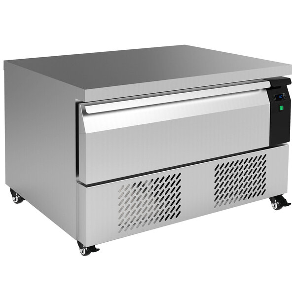 Koel-/Vrieswerkbank | Laag Model | 78L | 1 Lade (2x 1/1 GN) | -18°C/-21°C & +1°C/+4°C | Geforceerd | Wielen (Geremd) | 905x700x600(h)mm