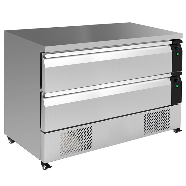 Koel-/Vrieswerkbank | 265L | 2 Laden (6x 1/1 GN) | -18°C/-21°C & +1°C/+4°C | Geforceerd | Wielen (Geremd) | 1230x700x865(h)mm