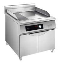 Mastro Inductie Bak-/Grillplaat | 700 LINE | Elektrisch | Glad/Gegroefd Oppervlak 650x450 (RVS) | 60°C/300°C | 10kW (400V) | 800x700x860/960(h)mm 