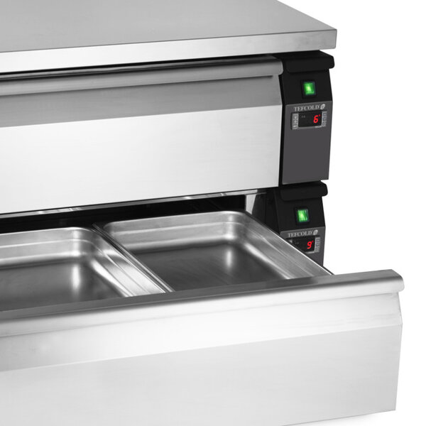 Koel-/Vrieswerkbank | 265L | 2 Laden (6x 1/1 GN) | -18°C/-21°C & +1°C/+4°C | Geforceerd | Wielen (Geremd) | 1230x700x865(h)mm