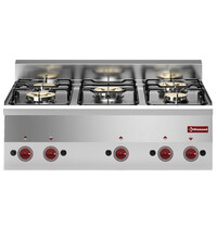 Diamond Fornuis | PRO 600 | Gas | 5 Branders (2x 3.3 kW + 3x 3.6kW) | Piëzo Ontsteking | 900x600x280/400(h)mm