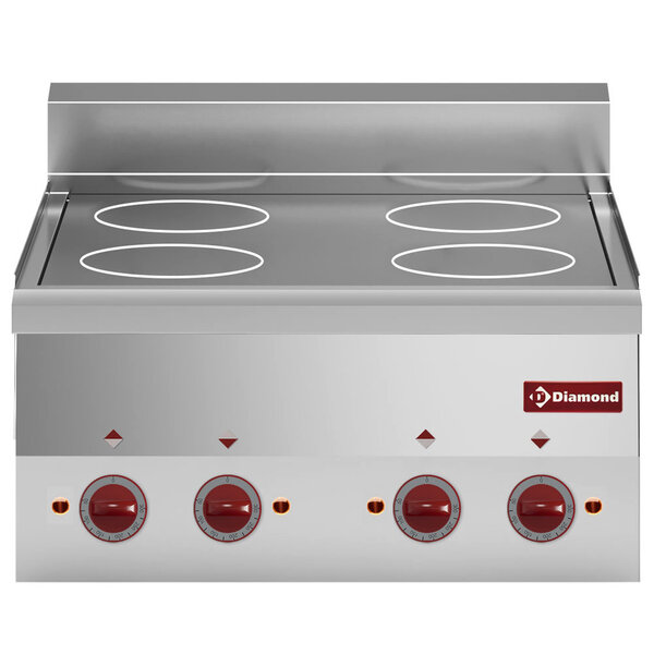 Glaskeramisch Fornuis | PRO 600 | Tafelmodel | Elektrisch (Infrarood) | 4 Kookpunten | 8.6kW (2x 230V) | 600x600x280/400(h)mm