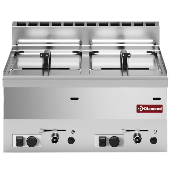 Friteuse | PRO 600 | Gas | 8+8L | 90°C/190°C | 13.6kW | Aftapkranen | 600x600x280/400(h)mm