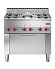 Diamond Fornuis + Heteluchtoven | PRO 600 | Elektrisch | 5 Kookpunten + 1/1 GN (Oven) | 13kW (400V) | 900x600x850/970(h)mm 