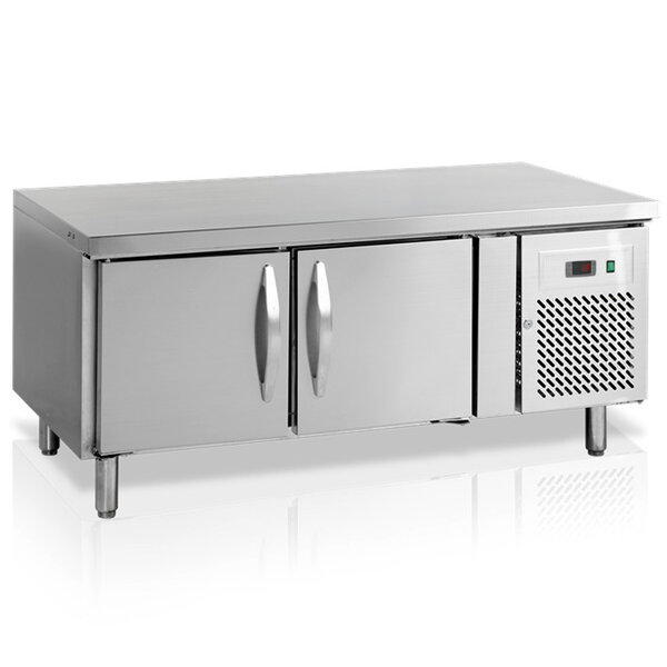 Koelwerkbank | Laag Model | 180L | 2 Deuren | -2°C/+8°C | Geforceerd | 0.3kW | 1360x700x670(h)mm