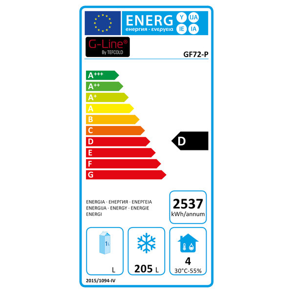 Vrieswerkbank | G-LINE | 282L | 2 Deuren (1/1 GN) | -10°C/-20°C | Geforceerd | Achteropstand | Werkblad Afneembaar | 1360x700x880/980(h)mm