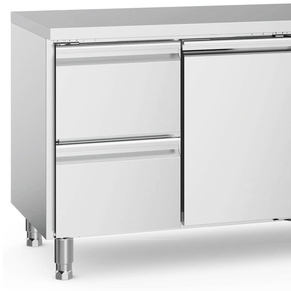 Koelwerkbank | 417L | 2 Deuren + 2 Laden (1/1 GN) | +2°C/+8°C | Geforceerd | 0.23kW | 1795x700x850(h)mm