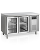 Tefcold Koelwerkbank | 282L | 2 Glasdeuren (1/1 GN) | +2°C/+10°C | Geforceerd | Werkblad Afneembaar | 1360x700x880(h)mm 