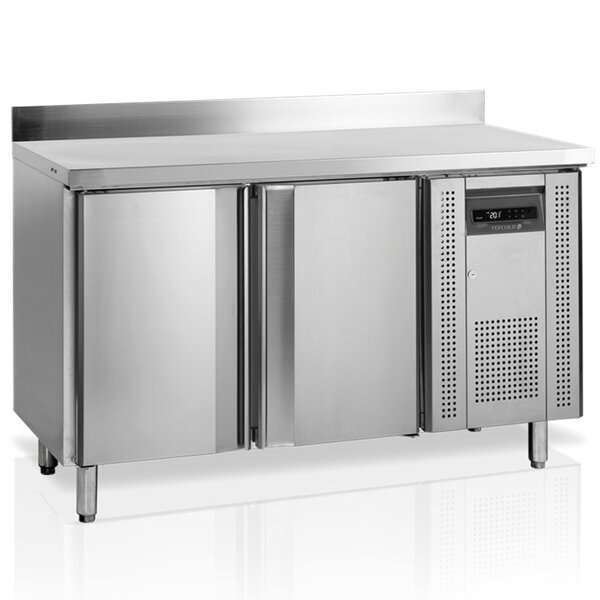 Koelwerkbank | 240L | 2 Deuren | -2°C/+10°C | Geforceerd | 0.3kW | Achteropstand | Werkblad Afneembaar | 1360x600x880/980(h)mm