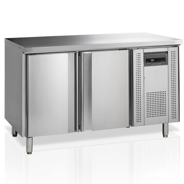 Koelwerkbank | 282L | 2 Deuren (1/1 GN) | -2°C/+10°C | Geforceerd | Werkblad Afneembaar | 1360x700x880(h)mm