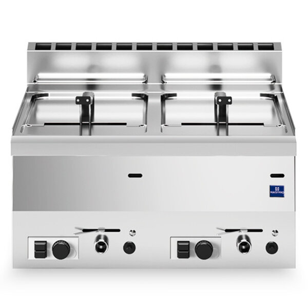 Friteuse | 600 LINE | Gas | 8+8L | 90°C/190°C | 13.6kW | Aftapkranen | 600x600x300(h)mm