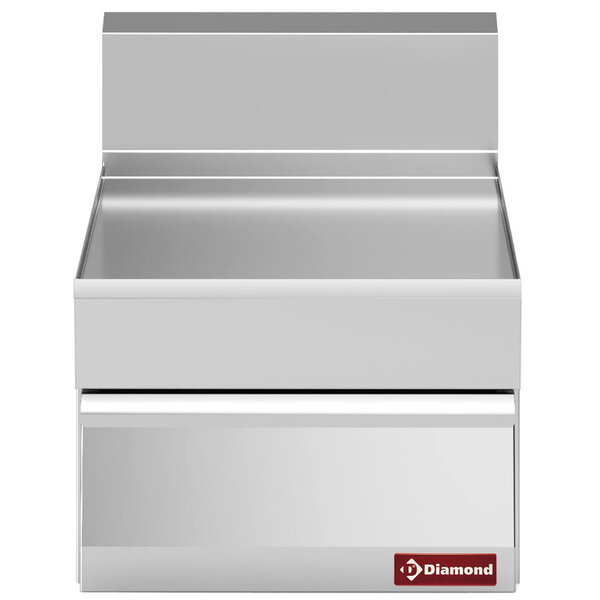 Neutrale Werkunit | ALPHA 650 | RVS | Lade | Achteropstand | 400x650x280/380(h)mm