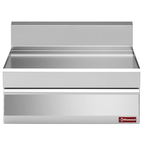 Neutrale Werkunit | ALPHA 650 | RVS | Lade | Achteropstand | 700x650x280/380(h)mm