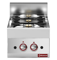 Diamond Fornuis | ALPHA 650 | Gas | 2 Branders (3.6+5kW) | Piëzo Ontsteking | 400x650x280/380(h)mm