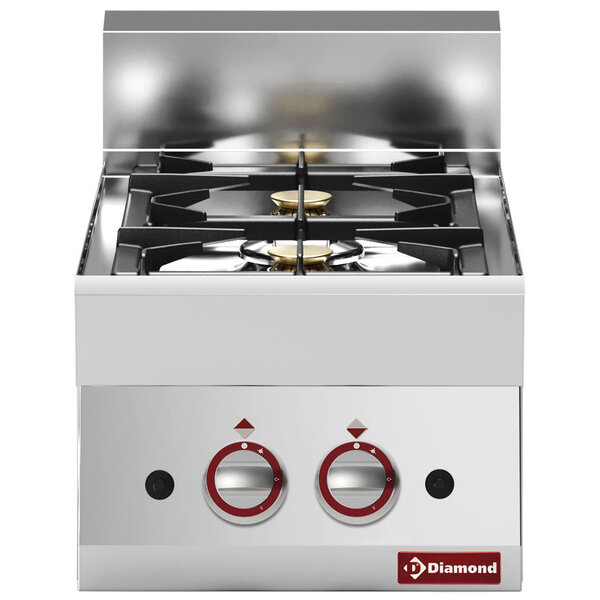 Fornuis | ALPHA 650 | Gas | 2 Branders (3.6+5kW) | Piëzo Ontsteking | 400x650x280/380(h)mm