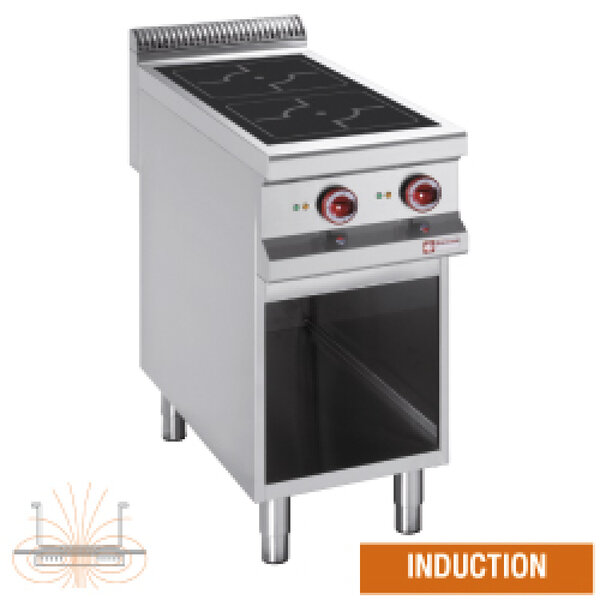 Inductiefornuis | 2 Kookpunten | 10kW (400V) | Open Onderkast | 400x900x850/920(h)mm