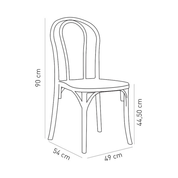 Stoel | SOZO | Kunststof | Div. Kleuren | Stapelbaar | Min. 50 Stuks | 490x540x900(h)mm