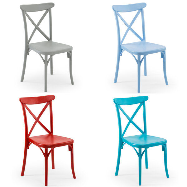 Stoel | CAPRI | Kunststof | Div. Kleuren | Stapelbaar | Min. 50 Stuks | 490x540x900(h)mm