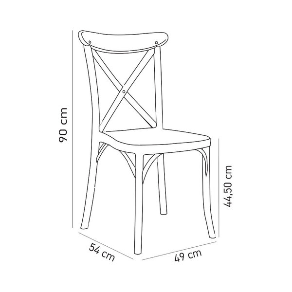 Stoel | CAPRI | Kunststof | Div. Kleuren | Stapelbaar | Min. 50 Stuks | 490x540x900(h)mm