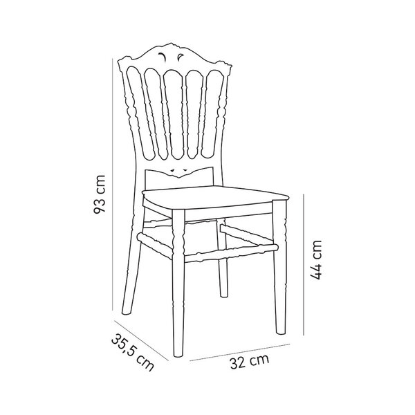 Wedding Chair | ELITE | Kunststof | Div. Kleuren | Stapelbaar | Min. 50 Stuks | 320x355x930(h)mm