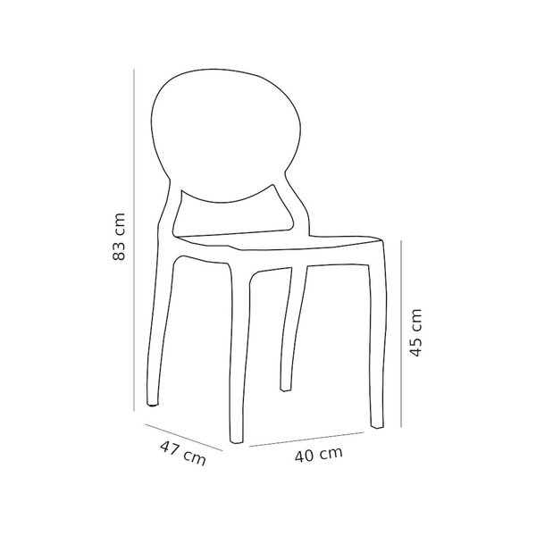 Stoel | ROTUS | Kunststof | Div. Kleuren | Stapelbaar | Min. 50 Stuks | 400x470x830(h)mm