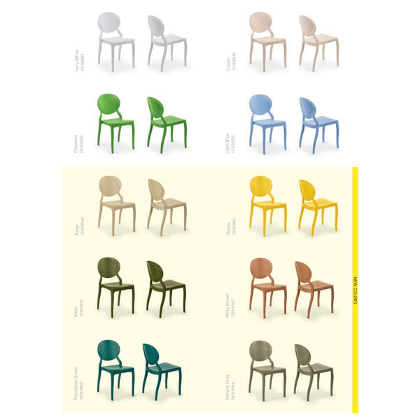 Stoel | ROTUS | Kunststof | Div. Kleuren | Stapelbaar | Min. 50 Stuks | 400x470x830(h)mm